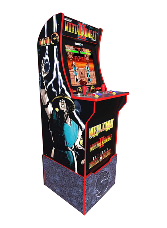 Arcade1Up Mortal Kombat 2 Arcade Cabinet with Light-Up Marquee, Muticolour