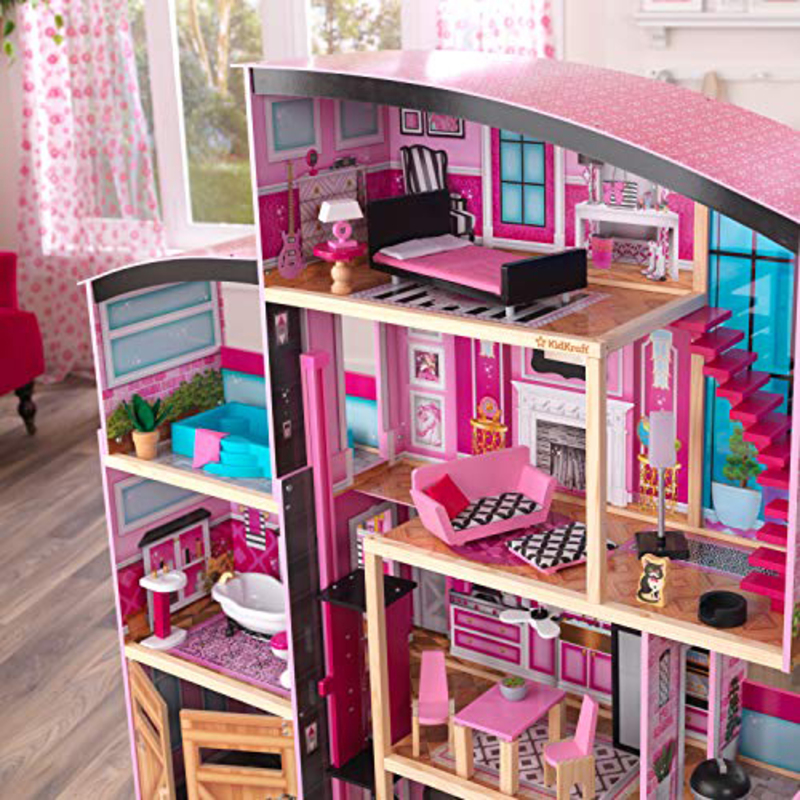 KidKraft Shimmer Mansion wooden Dollhouse Playset, Ages 3+