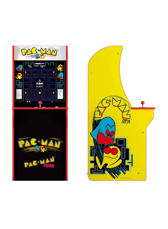 Arcade1Up 2 Games in 1 Pac-Man Arcade Cabinet, Yellow/Red