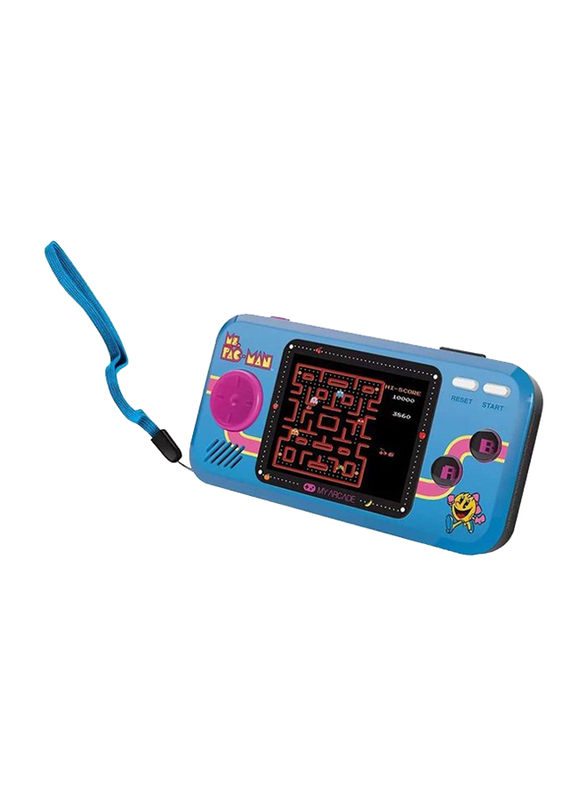 My Arcade Ms. Pac-Man Pocket Player Handheld Game Console and 3 Built In Games, Multicolour