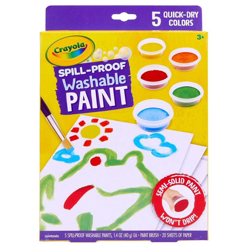 Crayola Spill Proof Washable Paint Set