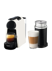 Nespresso 0.6L Magimix Essenza Mini Coffee Machine with Aeroccino Milk Frother, 1310W, Pure White