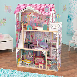 KidKraft Annabelle Wooden Dollhouse with Elevator, Balcony and 17 Accessories, Ages 3+