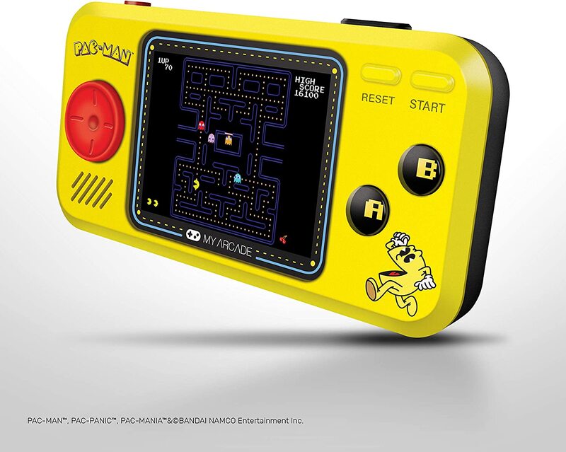 My Arcade Pac-Man Pocket Player Handheld Game Console with 3 Built In Games, DRMDGUNL3227, Yellow