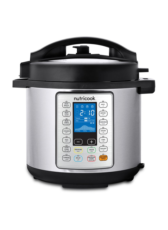 Nutricook 6L Smart Pot Prime Pressure Cooker, 1200W, NC-SPPR6, Grey