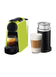 Nespresso Essenza Mini Coffee Machine with Aeroccino Milk Frother, Green