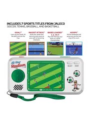 My Arcade All-Star Stadium Pocket Player Handheld Game Console with 7 Games, White/Green