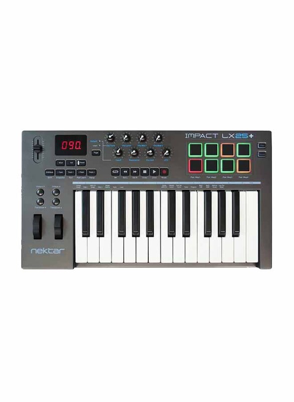 Nektar LX25+ Impact Midi Controller Keyboard, 25 Keys, Black