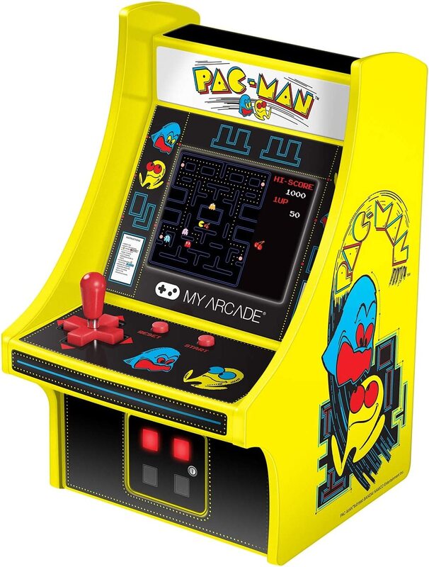 My Arcade Pac-Man Micro Player 6.75-inch Mini Game Cabinet, Yellow