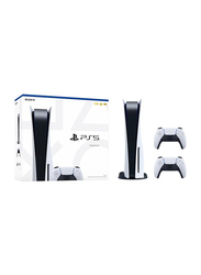 Sony CD Version Playstation 5 Console, with Extra Dualsense Controller (International Version), Black/White