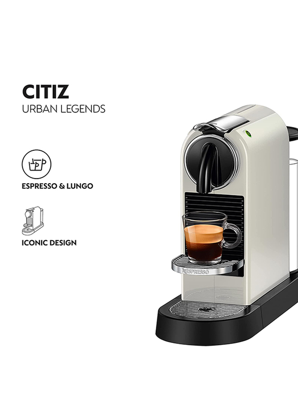 Nespresso Citiz Coffee Machine, 1260W, D112-ME-WH-NE, White
