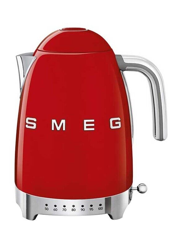 

Smeg 1.7L Stainless Steel Kettle with Variable Temperature, 3000W, KLF04RDUK, Red