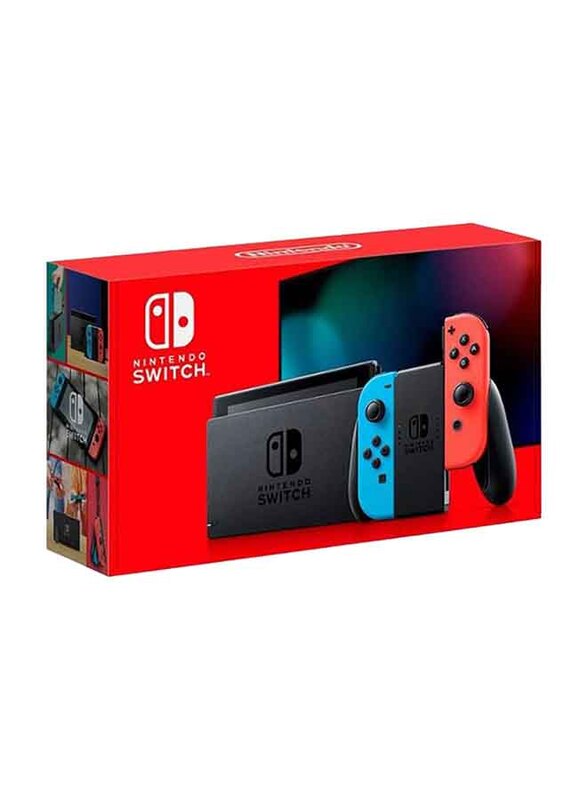 Nintendo Switch Console, 32GB, with Controller, Neon Red/Blue