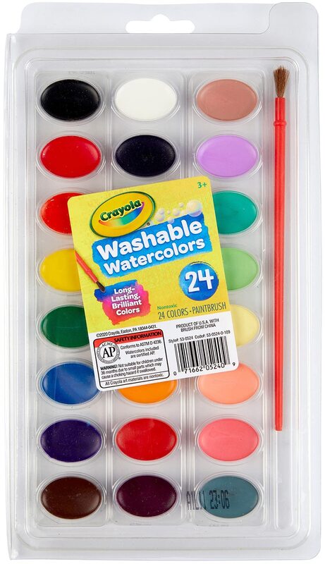 Crayola Washable Watercolors with Brush 24pc
