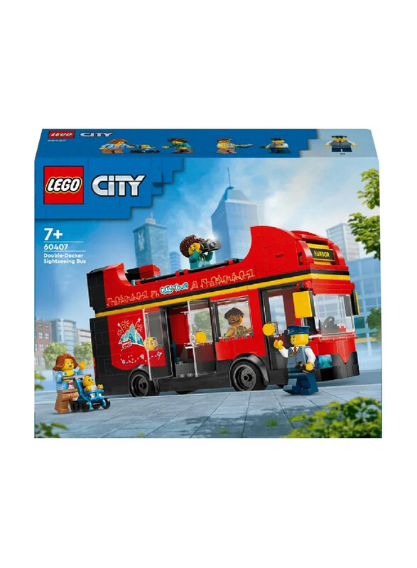 

Lego Red Double-Decker Sightseeing Bus, Diecast & Play Models Set, 60407, 384 Pieces, Ages 7+