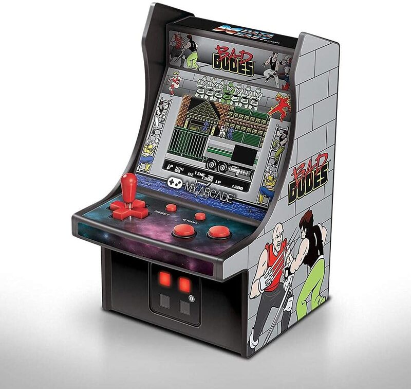 My Arcade 6-inch Collectible Retro Bad Dudes Micro Player Electronic Games, 3205 Dgunl-3214, Black