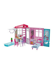 Barbie Dollhouse Portable Playset Toy Set, 54 Pieces, Ages 3+