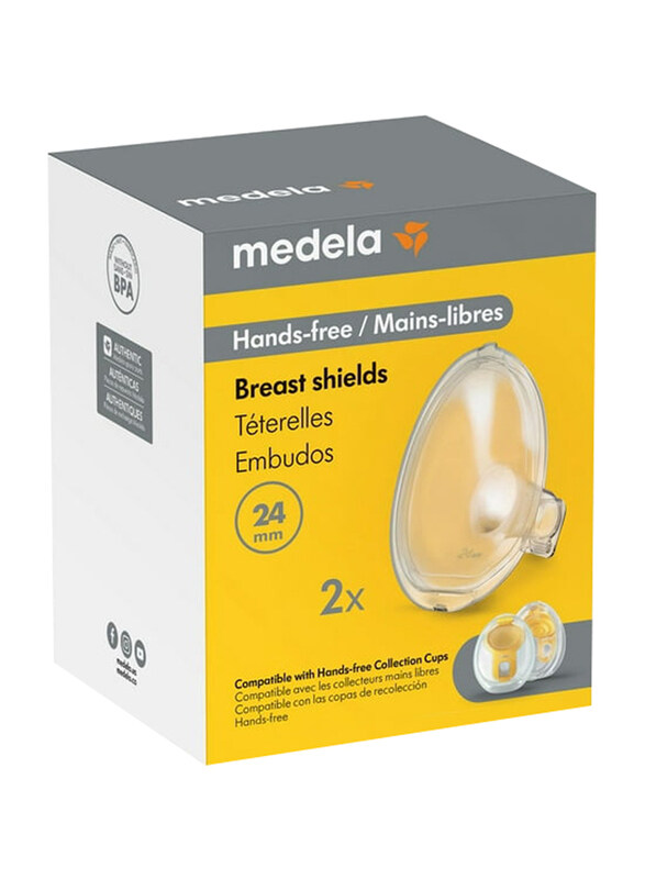 

Medela Hands-free Breast Shield, 2 Pieces, Clear