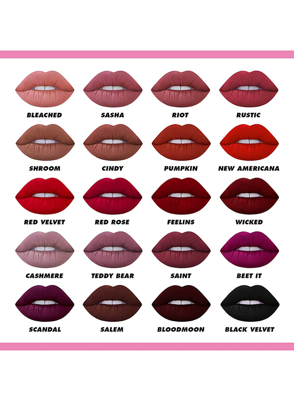 Lime Crime Beauty Bakerie Velvetines, Saint, Red