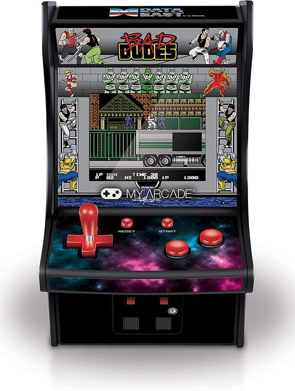 My Arcade 6-inch Collectible Retro Bad Dudes Micro Player Electronic Games, 3205 Dgunl-3214, Black