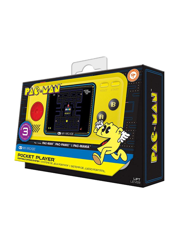 My Arcade Pac-Man Pocket Player Handheld Game Console and 3 Built In Games, Multicolour