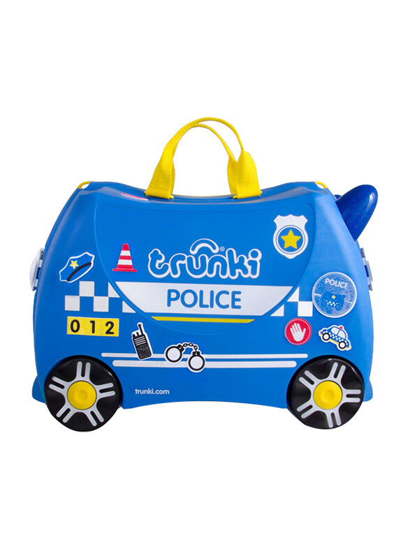 Trunki Percy Police Car UKV Trolley Bag, Blue/Yellow