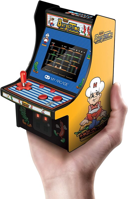 My Arcade 6-inch Collectible Retro Burgertime Micro Player Electronic Games, DGUNL-3203, Yellow/Black