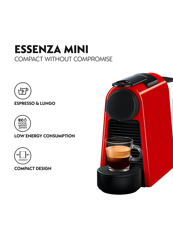 Nespresso Essenza Mini Coffee Machine, Red