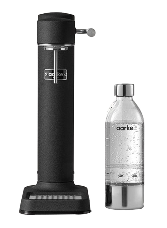 Aarke Carbonator 3 Premium Sparkling & Seltzer Water Maker with PET Bottle, Black