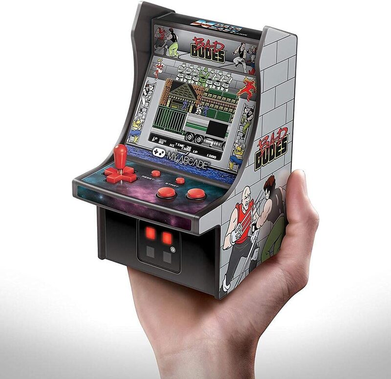 My Arcade 6-inch Collectible Retro Bad Dudes Micro Player Electronic Games, 3205 Dgunl-3214, Black