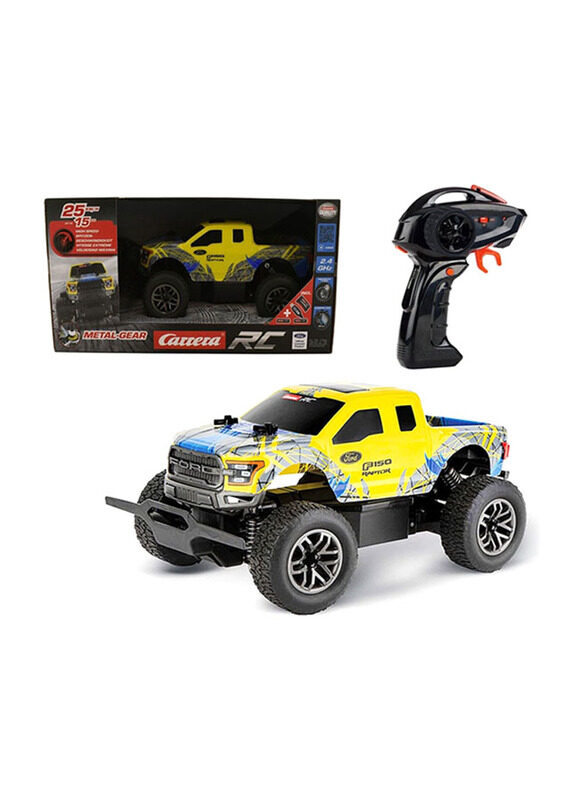 

Carrera R/C Ford F-150 Raptor Y/B 1:20 Scale 2.4GHZ Digital Proportional Car, Ages 6+