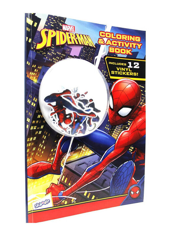 

Spider Man Coloring & Activity Book, 12 VINYL Stickers, Paperback Book, By: Hatim Al Jouhar