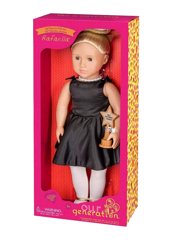 Our Generation Rafaella Fashion Doll, 8 Pieces, Ages 3+, Black