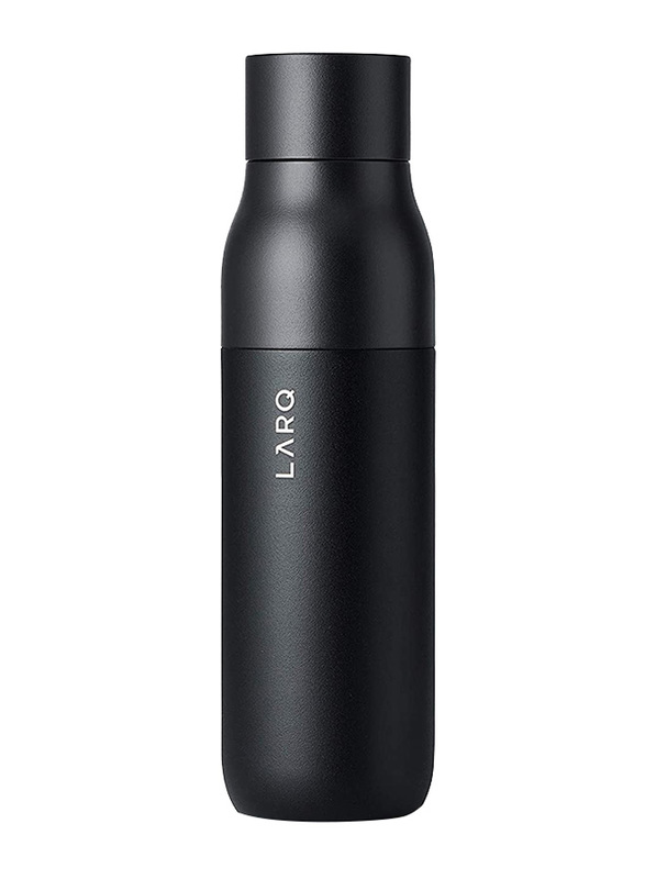 Larq 500ml Stainless Steel Vacuum Insulated Water Bottle, Obsidian Black