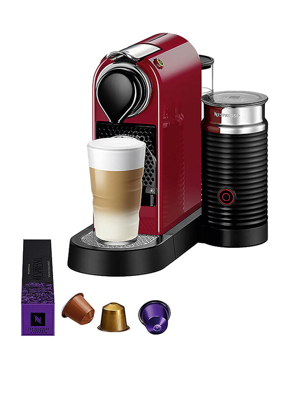 

Nespresso 1L Citiz Milk Coffee Machine, 1710W, C123, Red