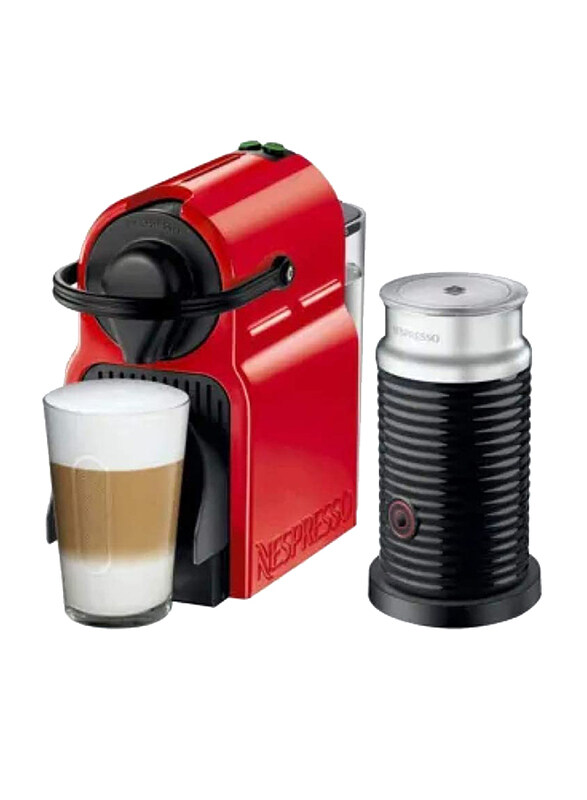 

Nespresso Inissia Coffee Machine with Milk Frother, Red