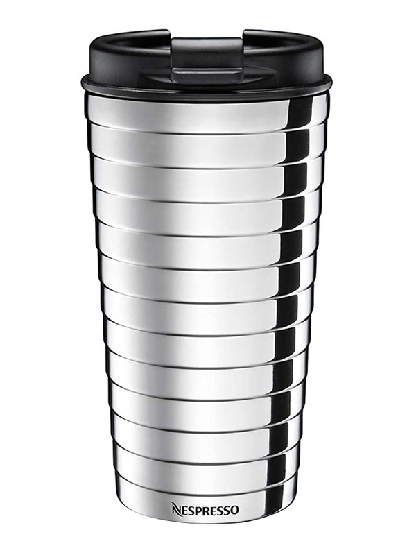 Nespresso Stainless Steel Travel Mug, Silver