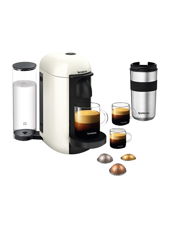 

Nespresso 1.1L Vertuo Plus GCB2 Coffee Machine, 1200W, 12411314, White