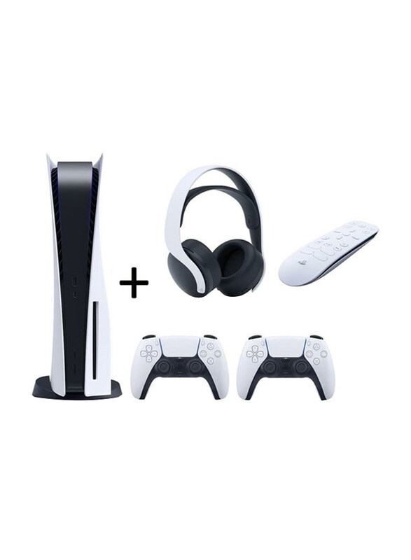 

Sony PlayStation 5 Console, with PS5 PULSE 3D Wireless Headset, PS5 DualSense Wireless Controller and PS5 Media Remote, White/Black