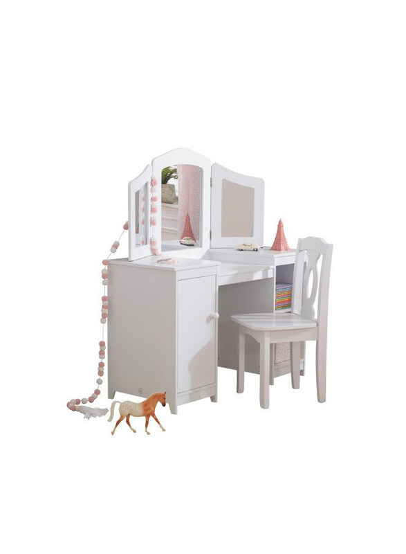 

KidKraft Deluxe Vanity Table and Chair, White