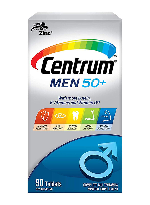 

Centrum Men 50+ Multivitamin Multimineral Supplement Tablet, 90 Tablets
