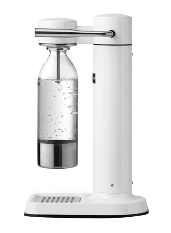 Aarke Carbonator 3 Shiny Premium Sparkling & Seltzer Water Maker with Pet Bottle, White