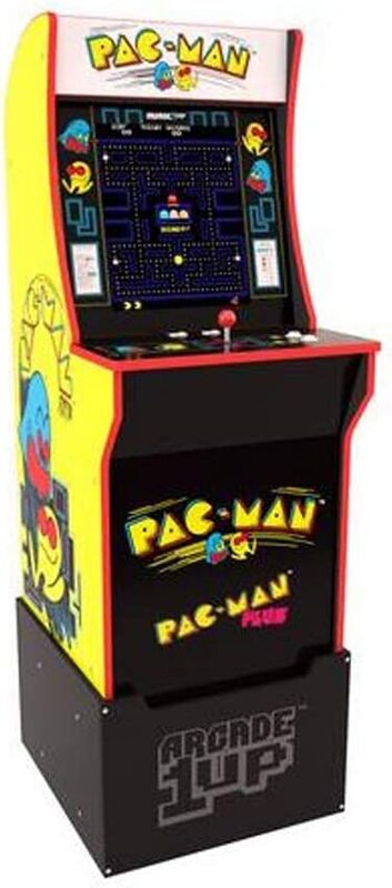 Arcade 1Up Pac-Man 2 in 1 Game Cabinet with Riser, Yellow/Black
