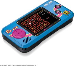 My Arcade Ms. Pac-Man Pocket Player Handheld Game Console with 3 Built In Games, Blue