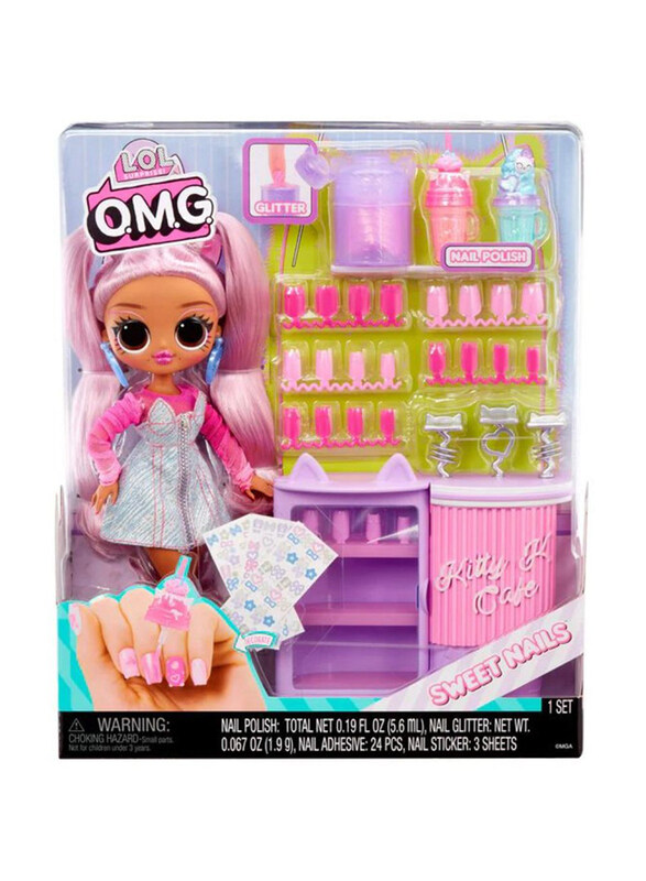 

LOL Surprise OMG Sweet Nails Kitty K Cafe Toy, 503859, Ages 3+