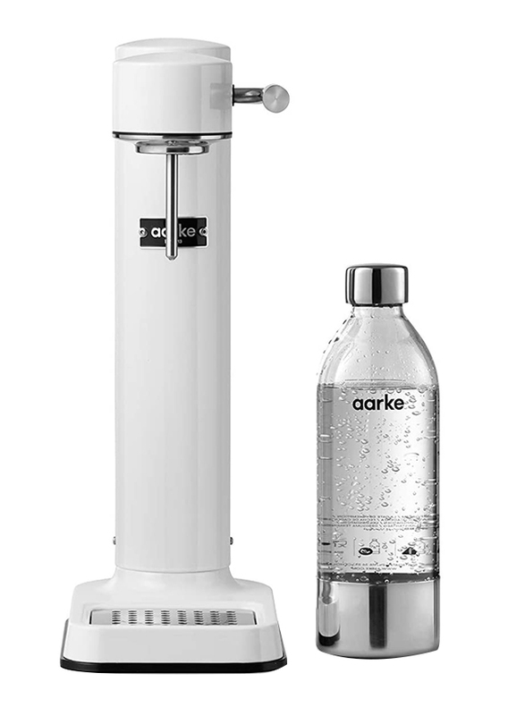 Aarke Carbonator III Premium Carbonator/Sparkling & Seltzer Water Maker with Pet Bottle, 2 Pieces, AAC3-White, White