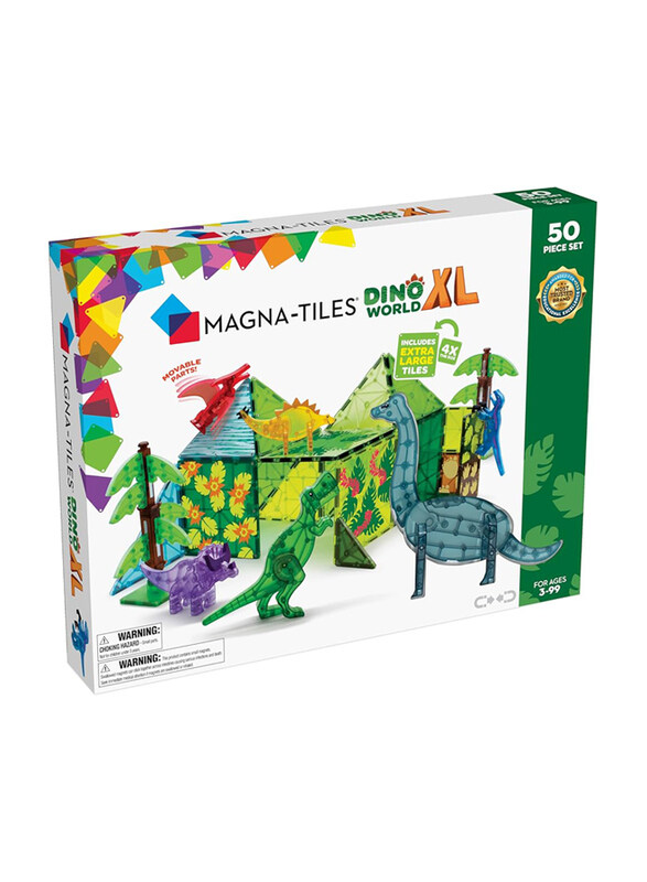 

Magna-Tiles Dino World, 50 Pieces, Ages 3+