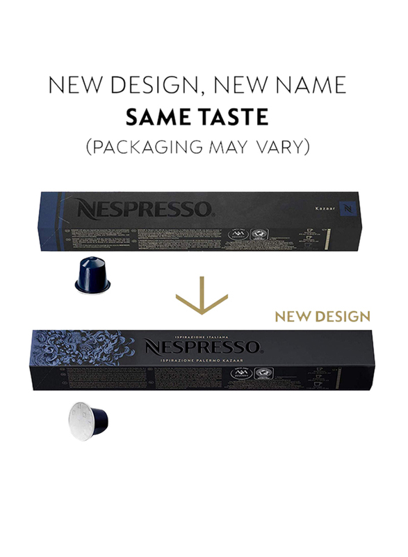 Nespresso Kazaar Espresso Coffee Capsule Sleeve, 10 Capsules, 50g