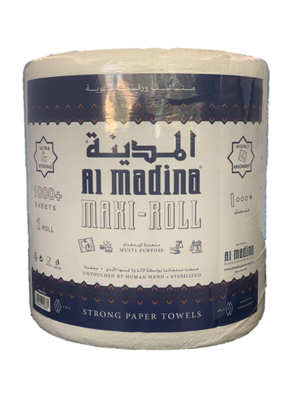 

Al Madina Maxi Single Rolls, 19GSM x 2Ply, 1000+ Sheets