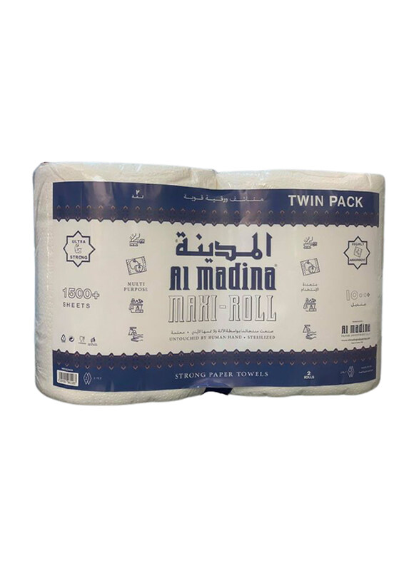 

Al Madina Maxi Twin Rolls, 1500+ Sheets x 2 Ply